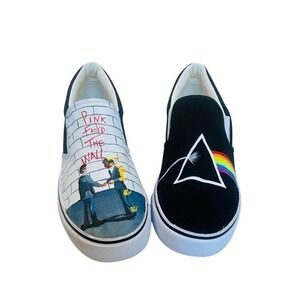 Pink Floyd Custom Hand Painted Slip On Sneakers Dark Side ofthe Moon The Wall 44